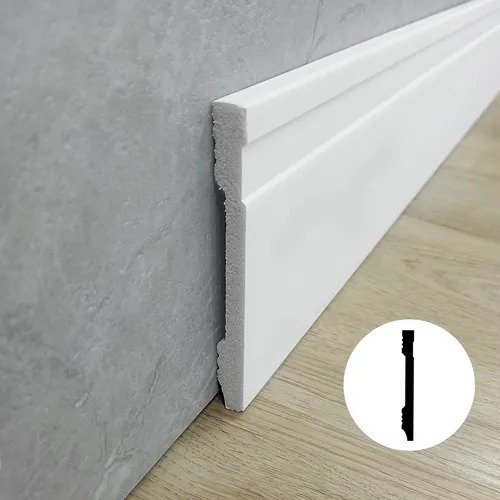 Zócalo PVC blanco 2.4 m