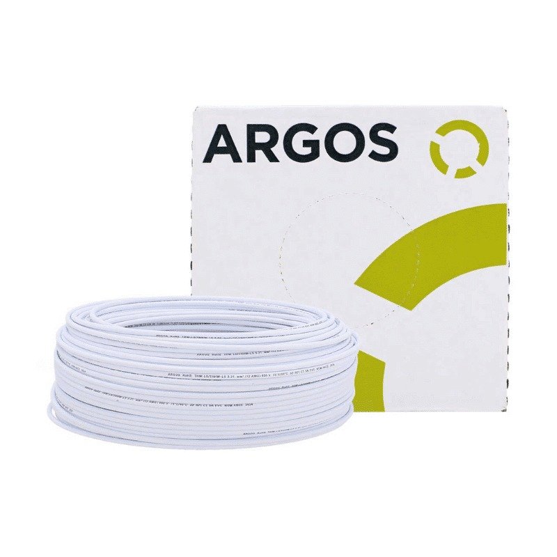 Cable RoHS TCalibre 12 AWG Blanco Caja de 100 metros